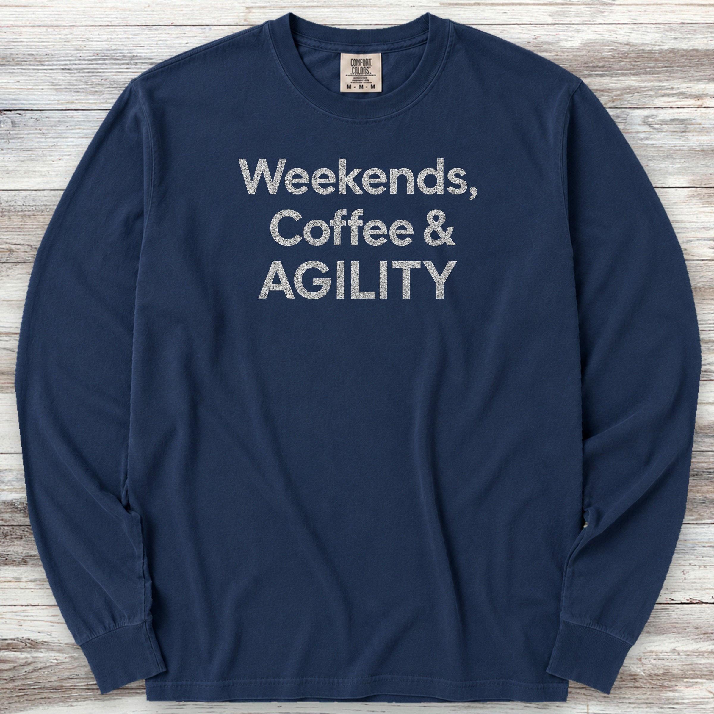 Weekends Coffee Agility Long Sleeve Tee - True Navy
