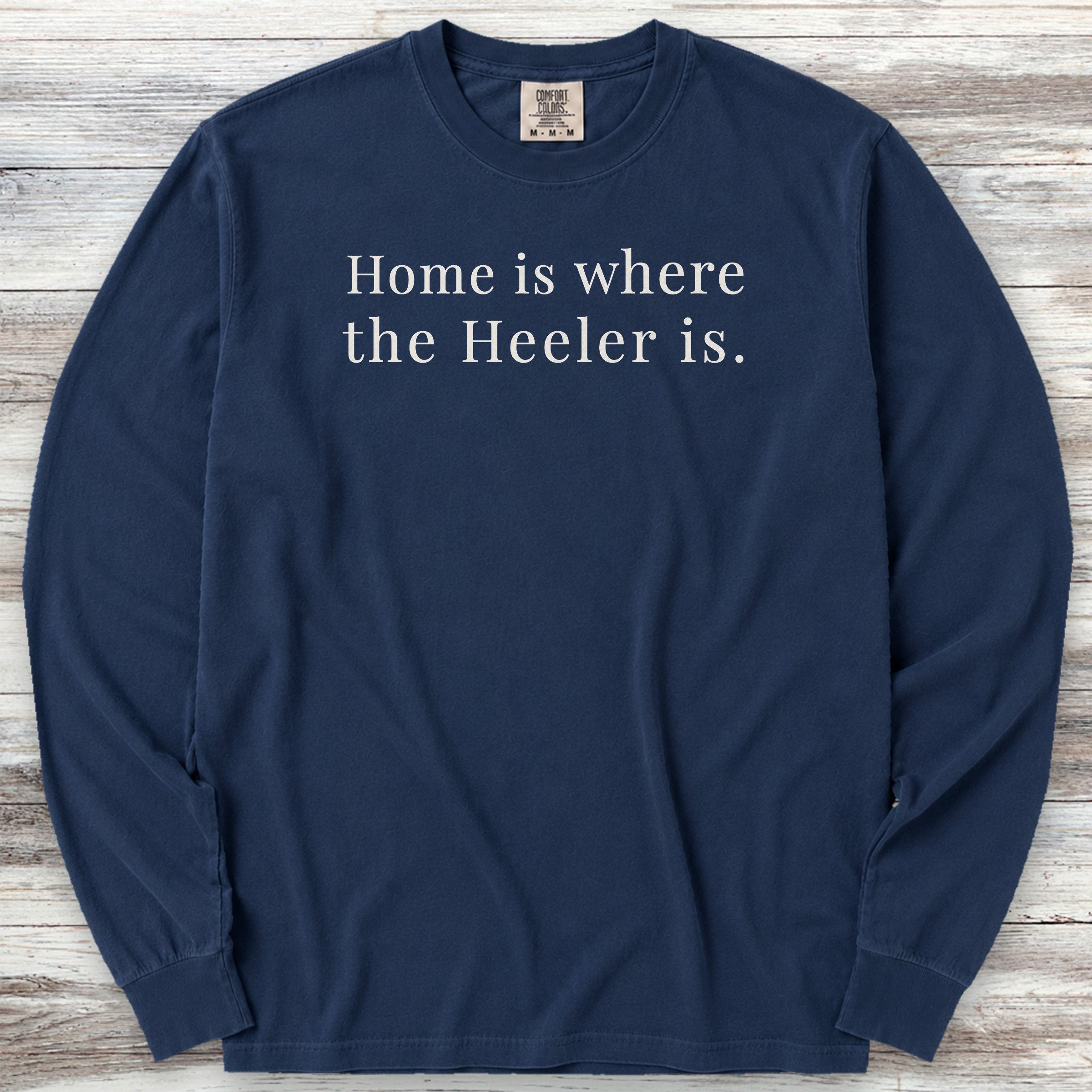 Australian Cattle Dog Home Long Sleeve Tee - True Navy