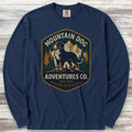 Bernese Mountain Dog Adventures Long Sleeve Tee - True Navy