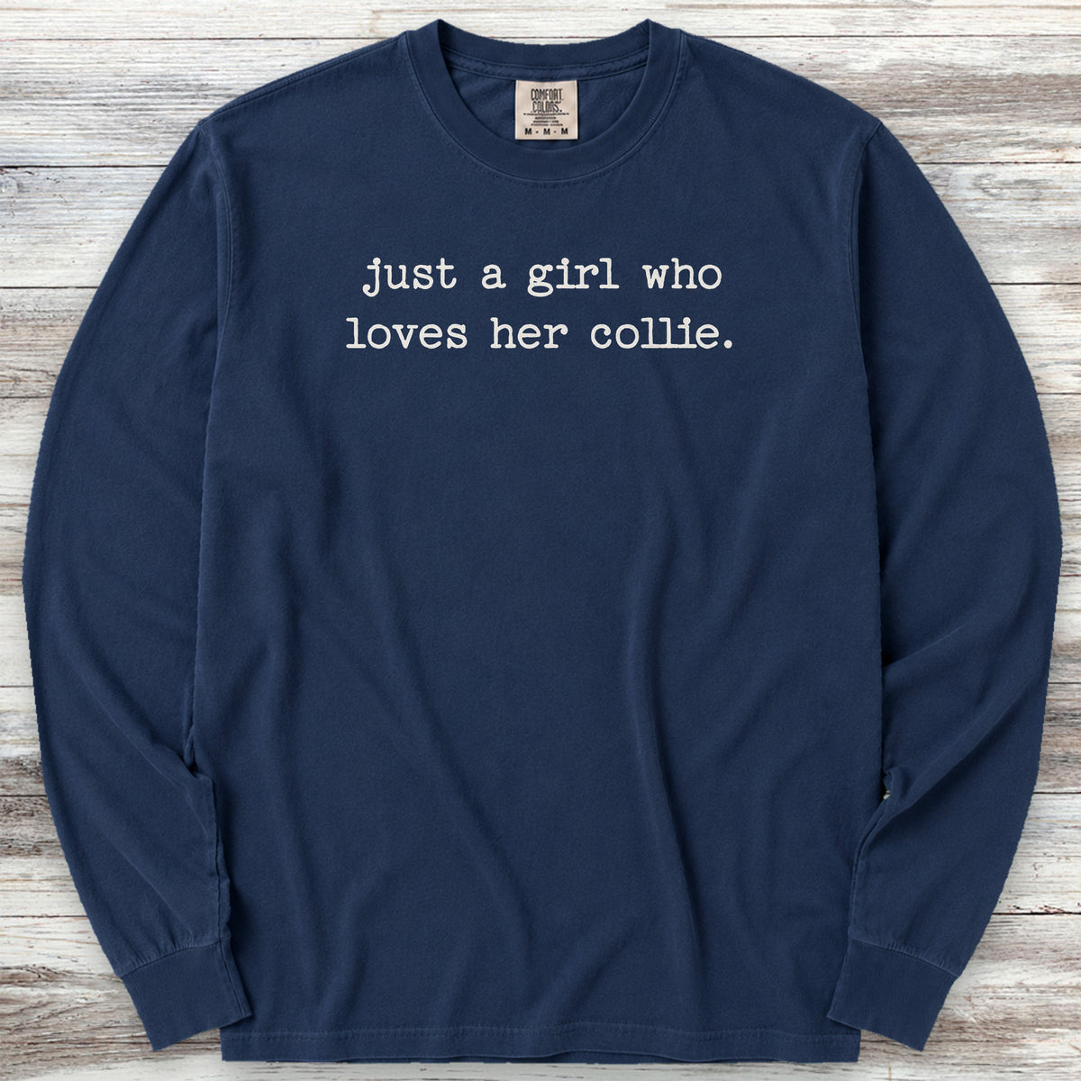 Collie Girl Long Sleeve Tee - True Navy