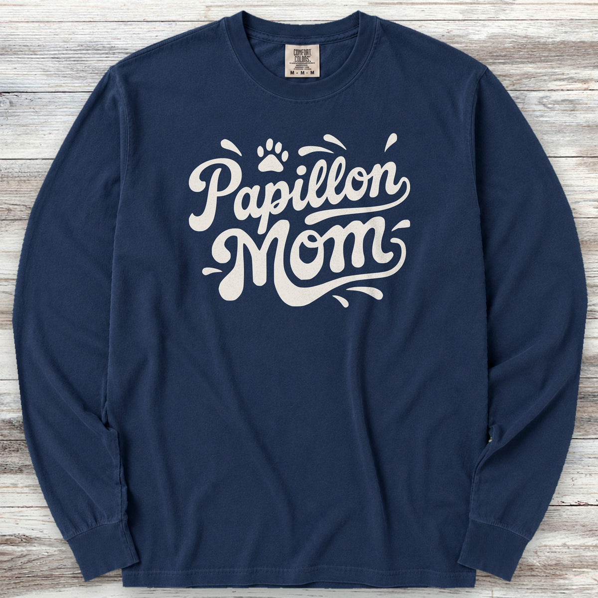 Papillon Groovy Mom Long Sleeve Tee - True Navy