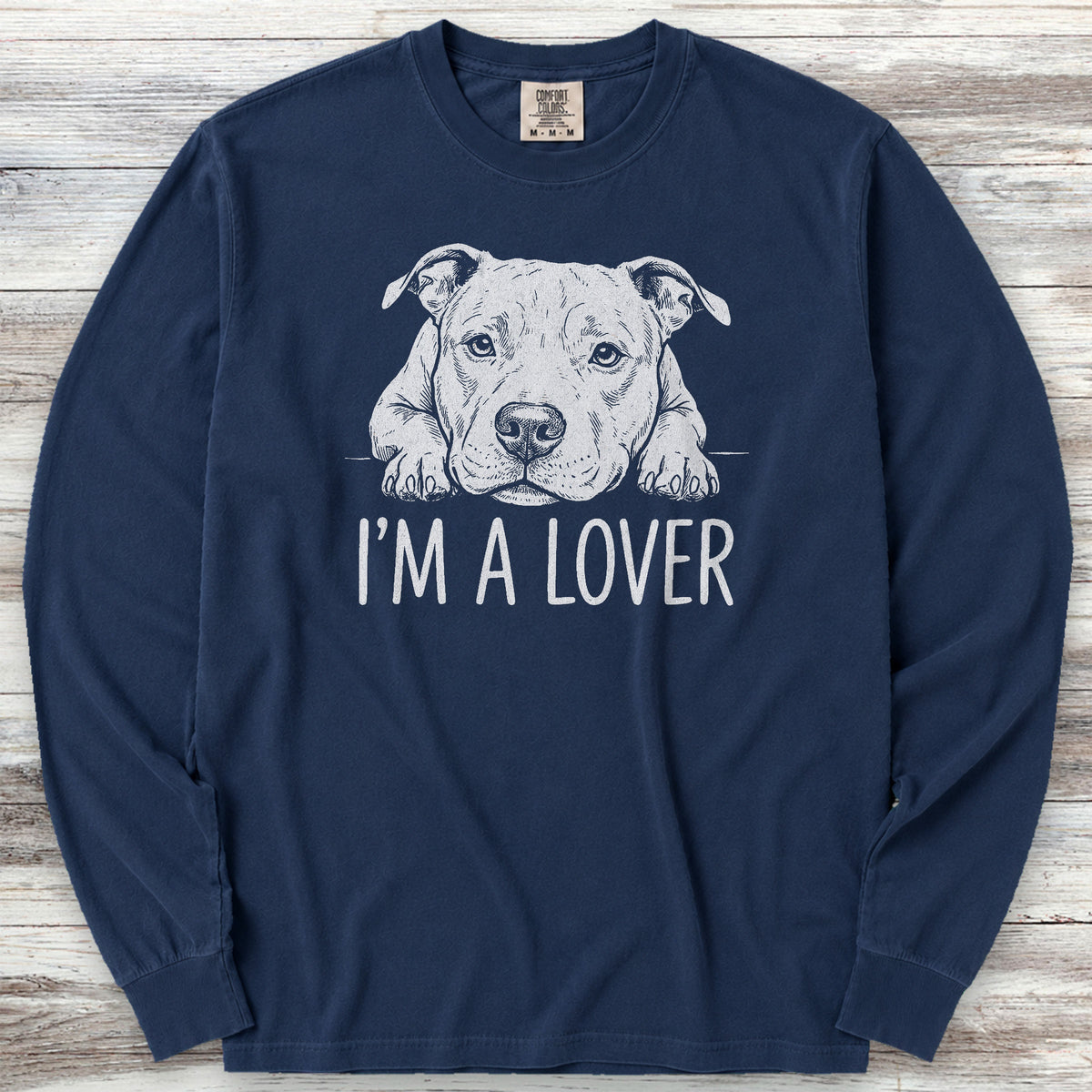 Pit Bull Lover Long Sleeve Tee - True Navy