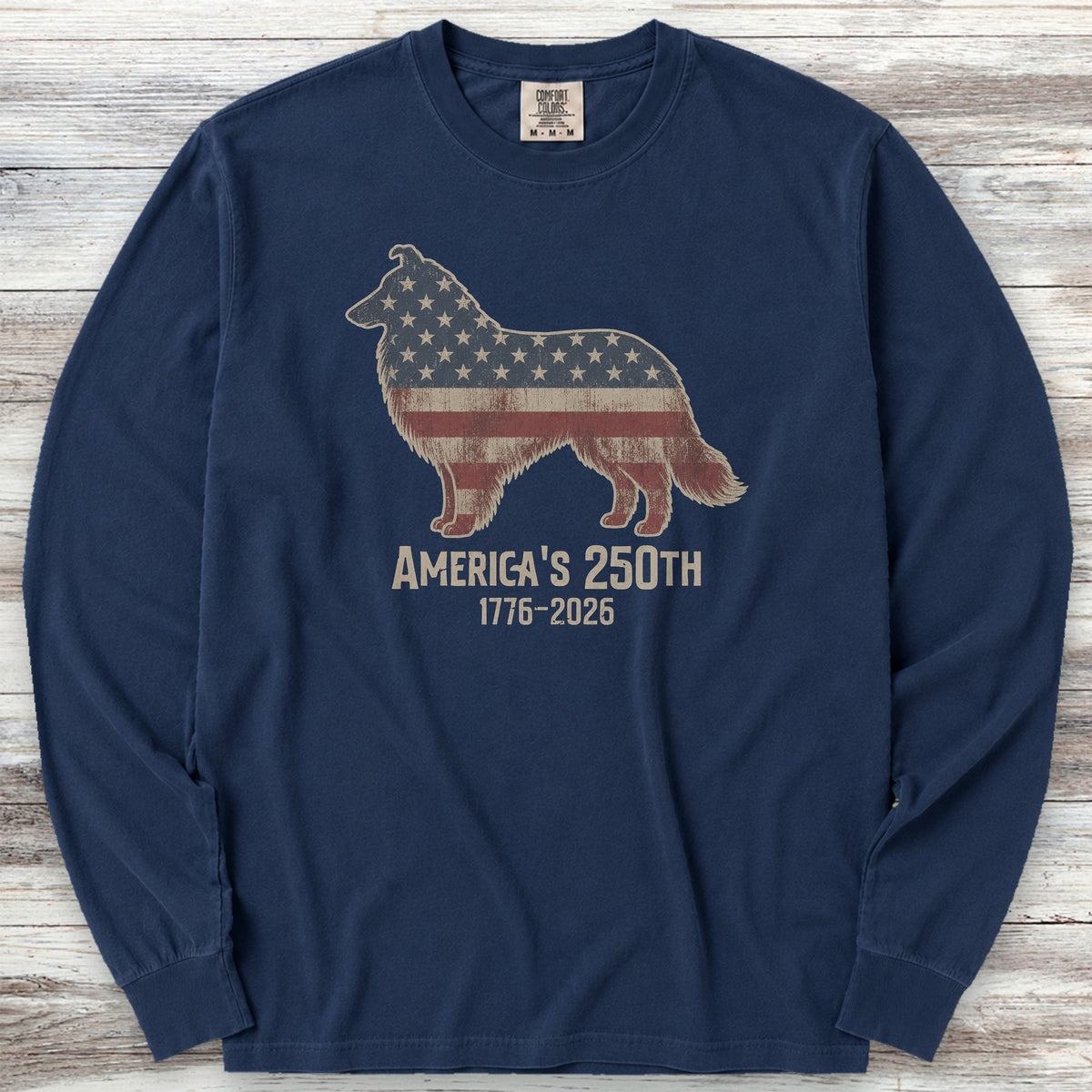 Rough Collie 250 Long Sleeve Tee - True Navy