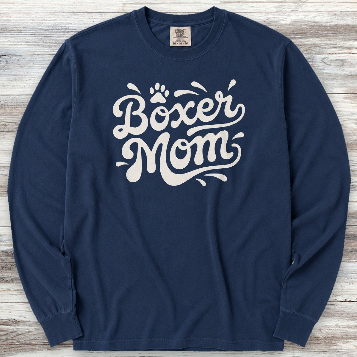 Boxer Groovy Mom Long Sleeve Tee - True Navy