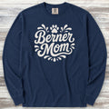 Bernese Mountain Dog Groovy Mom Long Sleeve Tee - True Navy