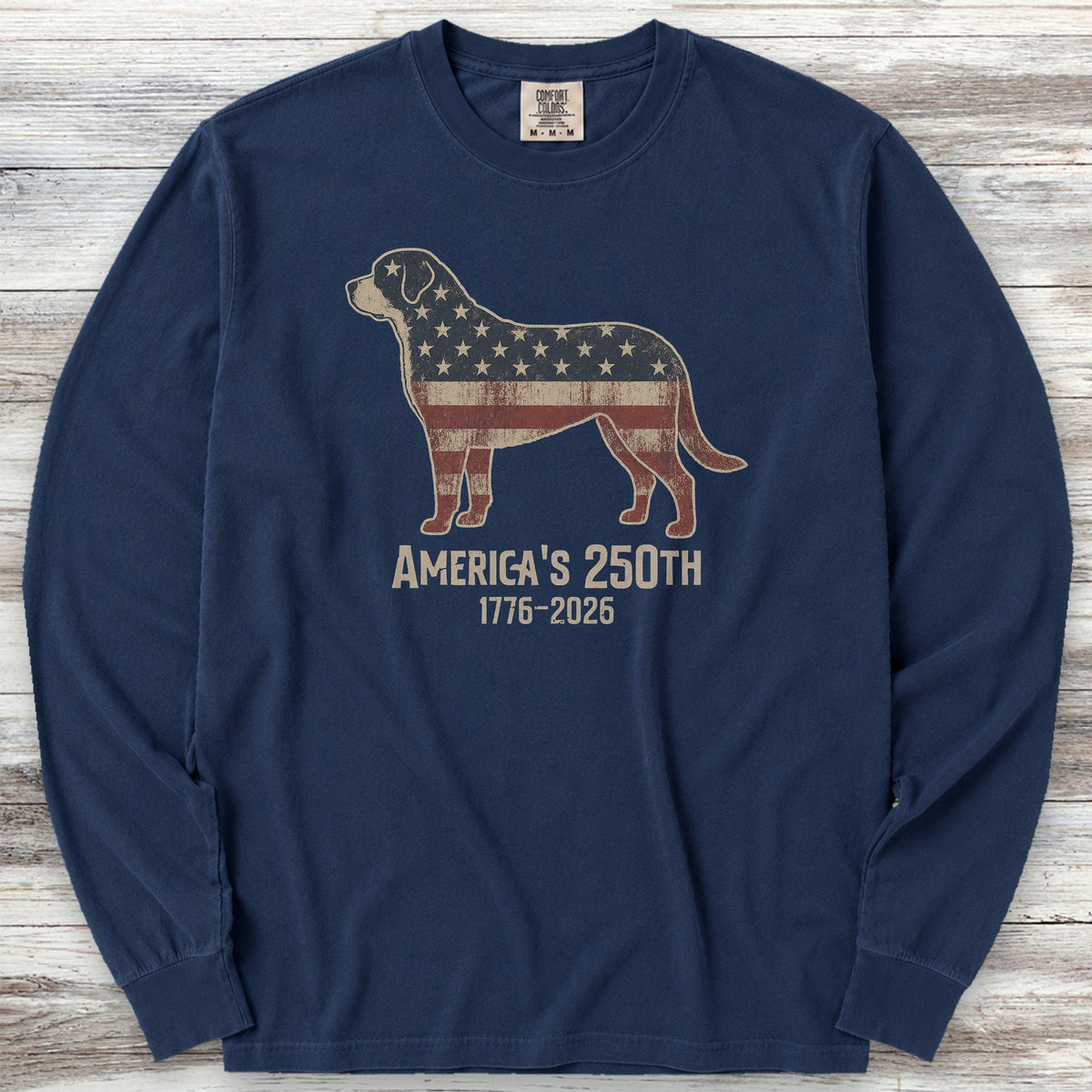 Swiss Mountain Dog 250 Long Sleeve Tee - True Navy