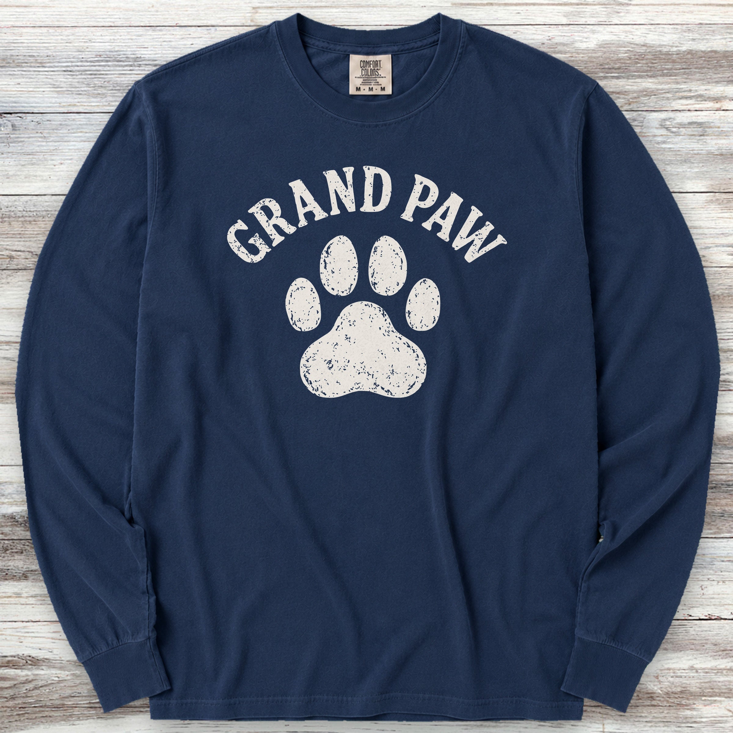 Grand Paw Long Sleeve Tee - True Navy