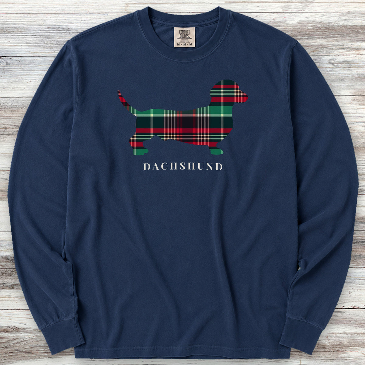 Dachshund Winter 2025 Long Sleeve Tee - True Navy