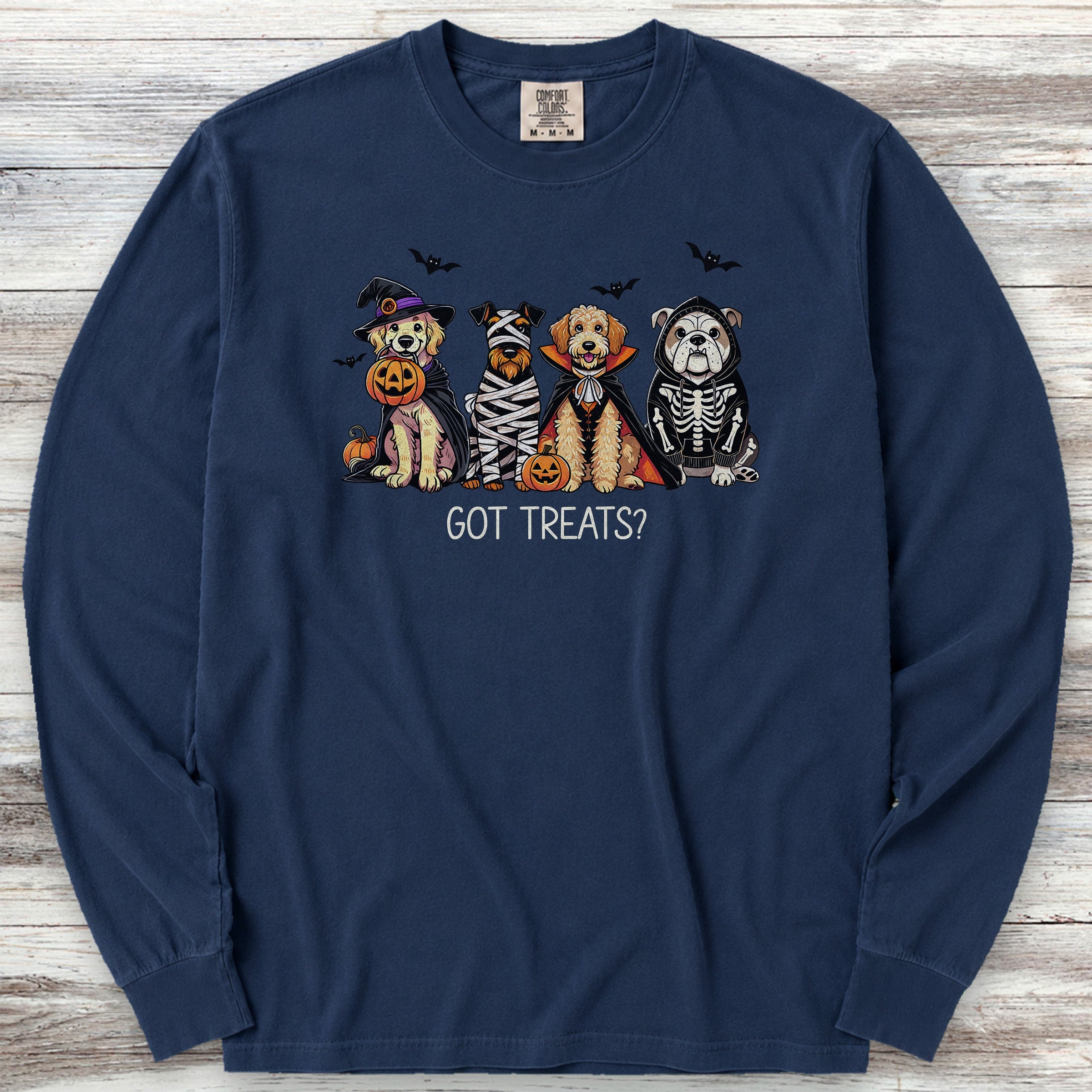 Halloween Got Treats Long Sleeve Tee - True Navy