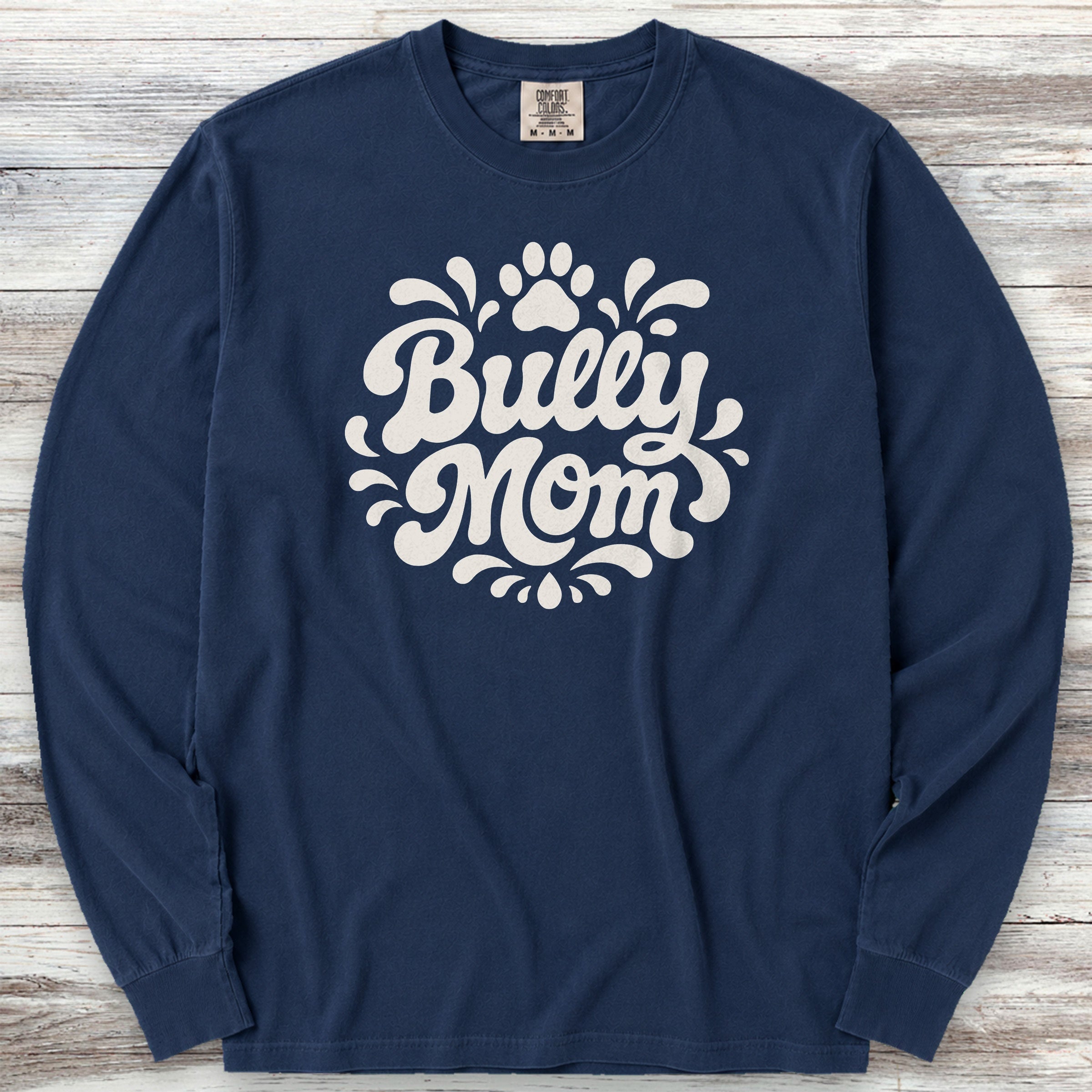 American Bully Groovy Mom Long Sleeve Tee - True Navy