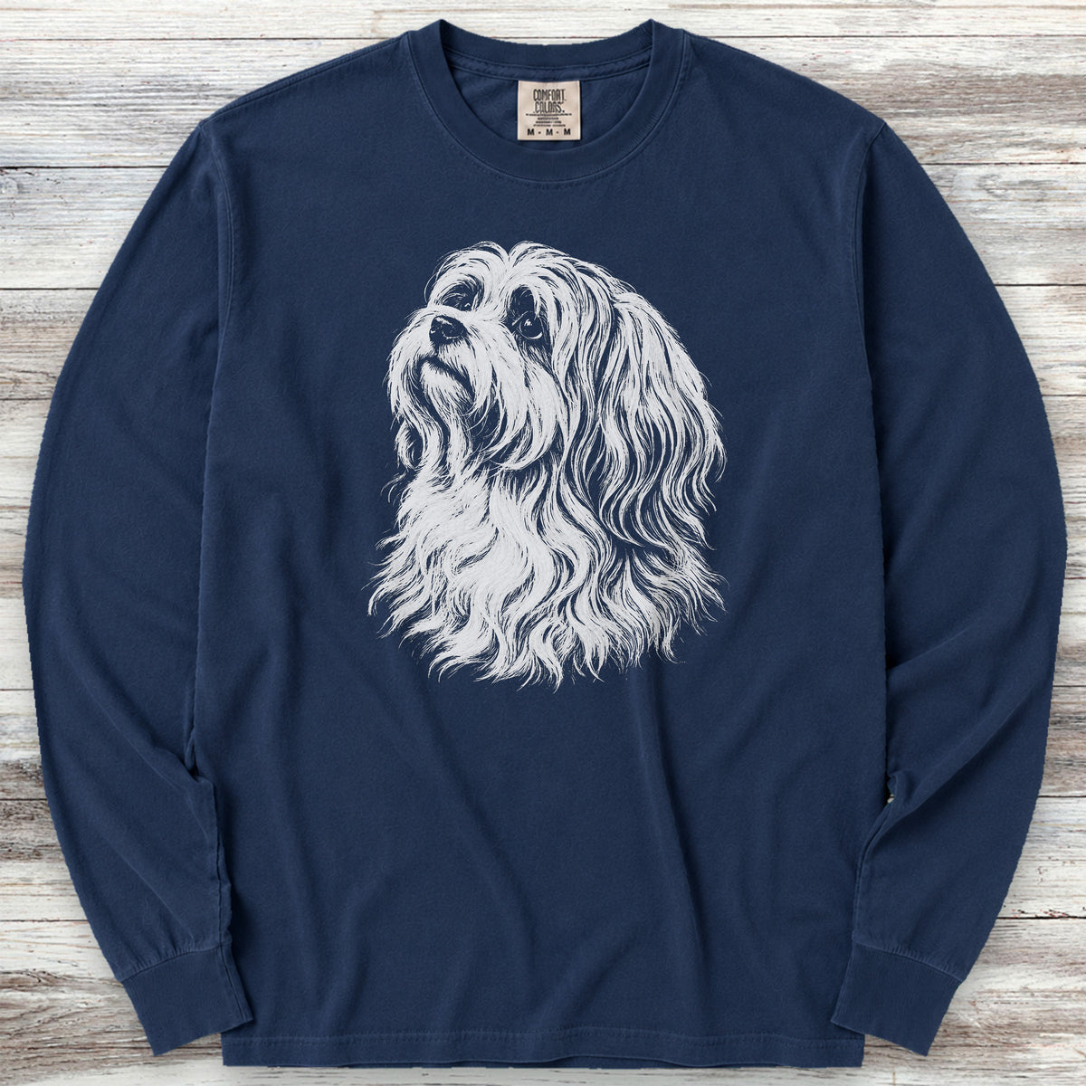 Havanese Loyalty Long Sleeve Tee - True Navy