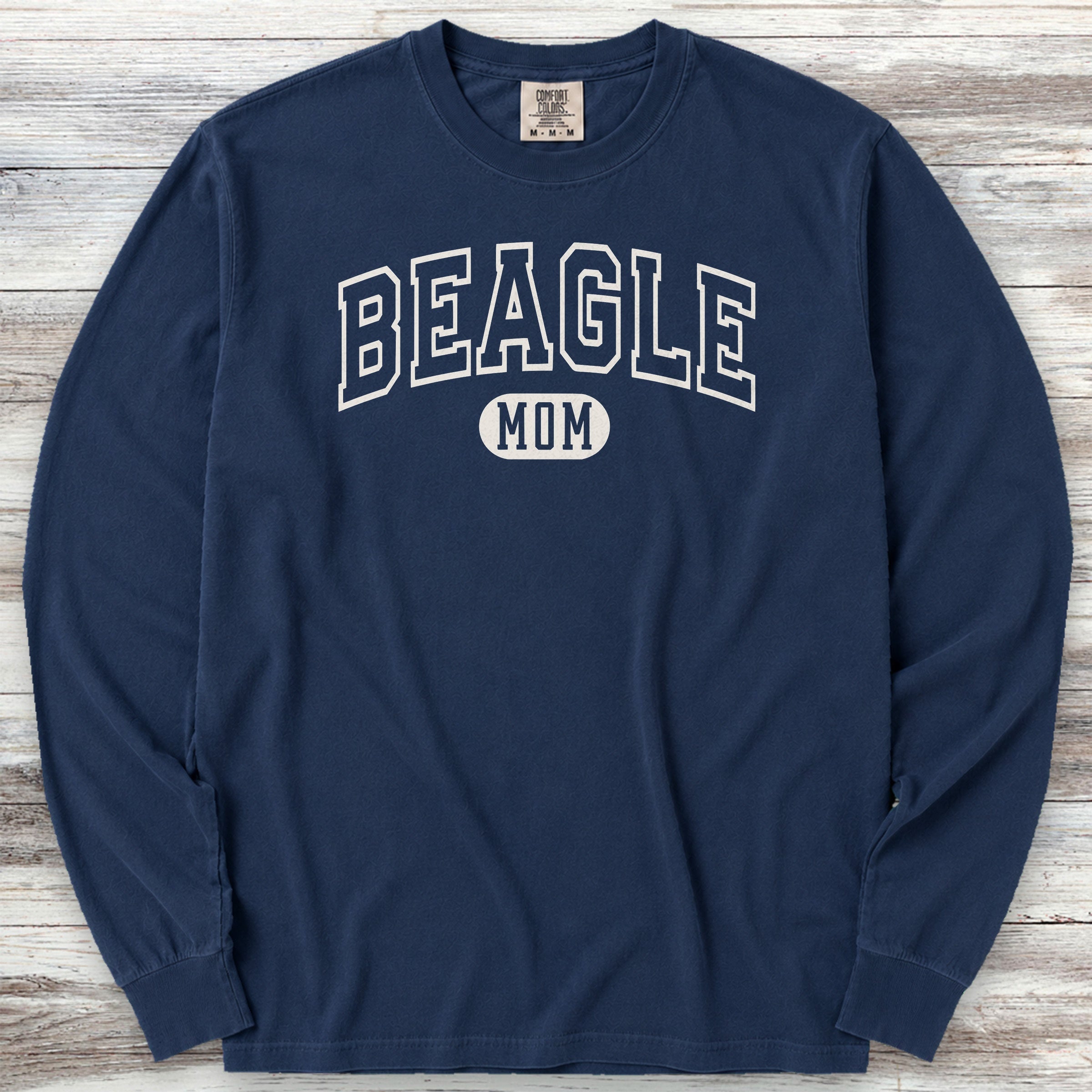 Beagle Mom Long Sleeve Tee - True Navy