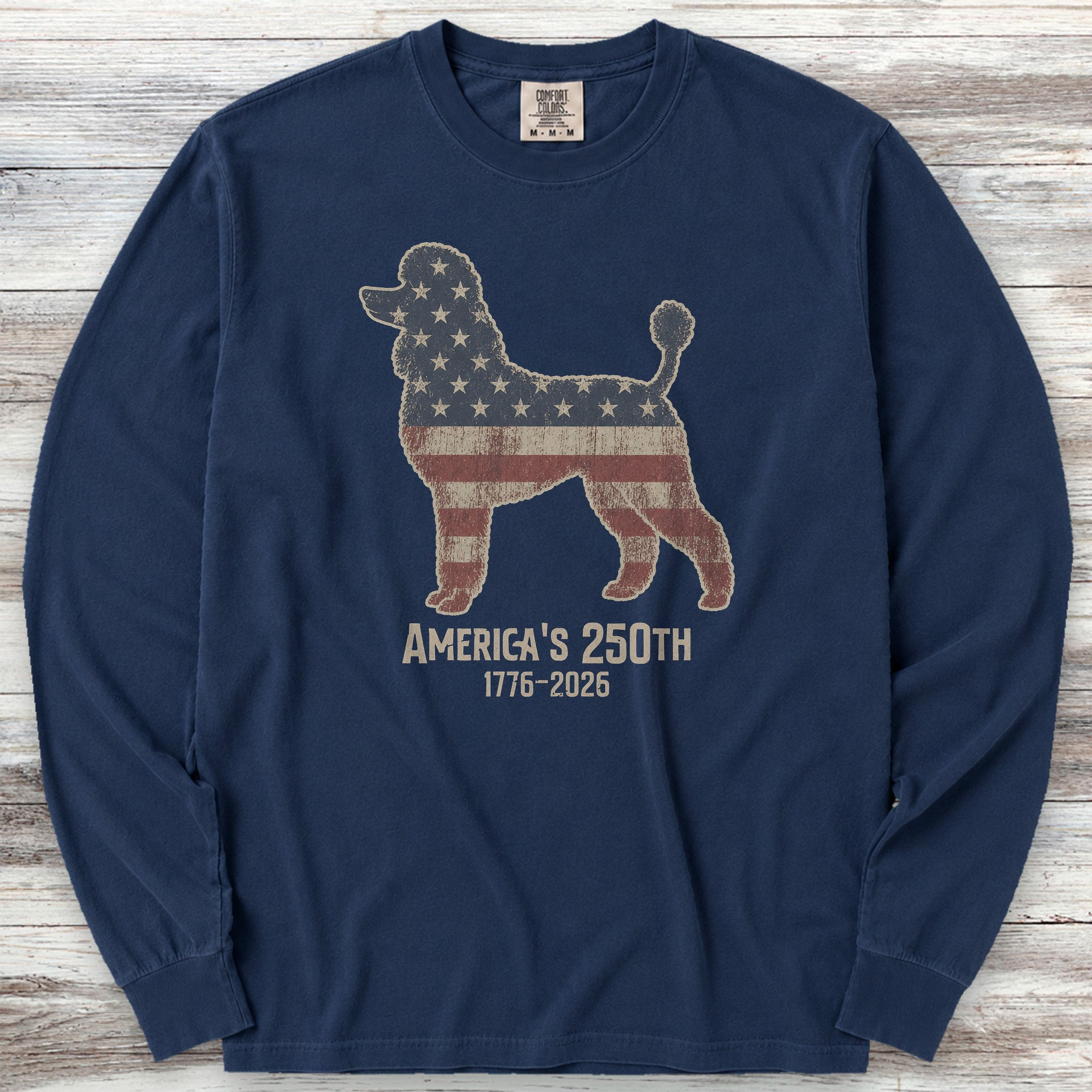 Poodle 250 Long Sleeve Tee - True Navy