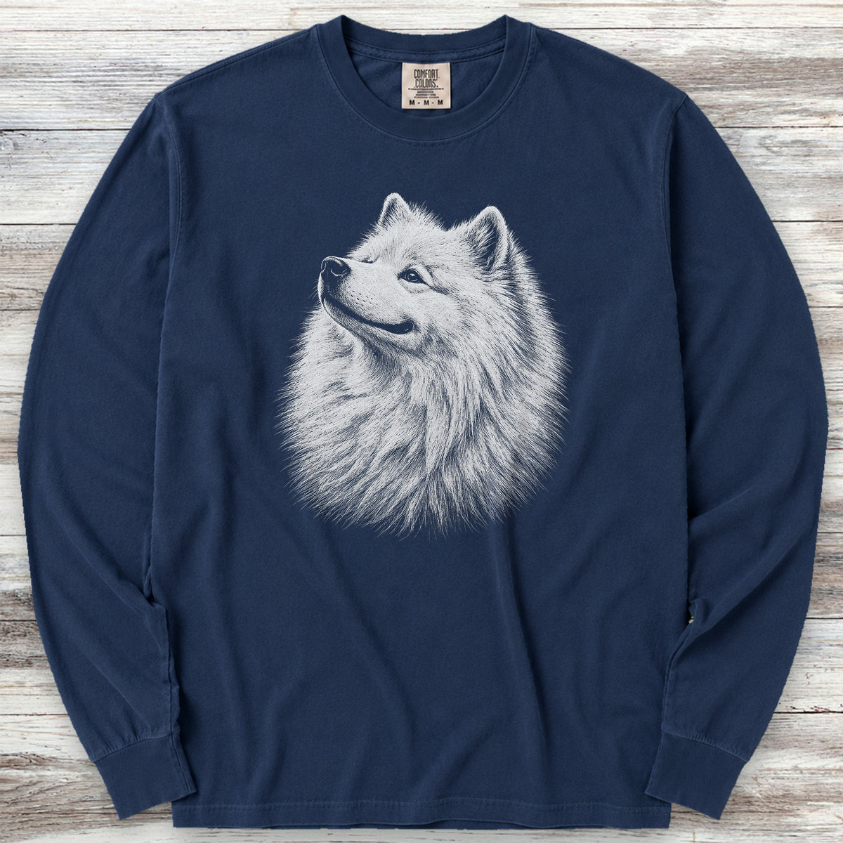 Samoyed Loyalty Long Sleeve Tee - True Navy