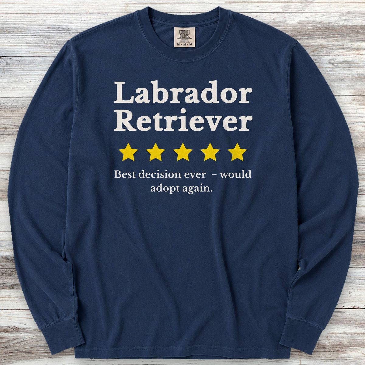 Labrador Retriever Review Long Sleeve Tee - True Navy