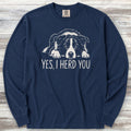 Border Collie Herd You Long Sleeve Tee - True Navy