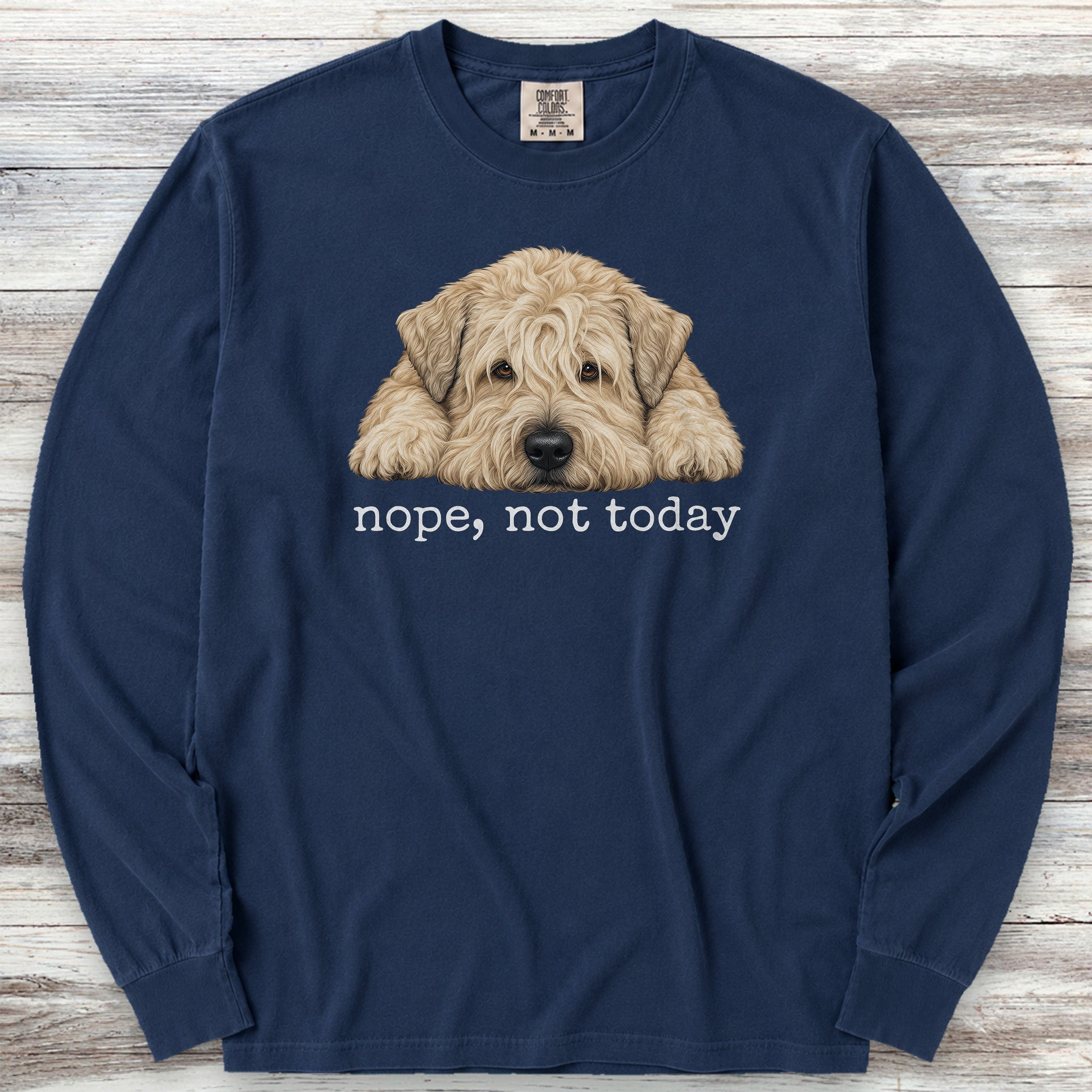 Wheaten Nope Long Sleeve Tee - True Navy