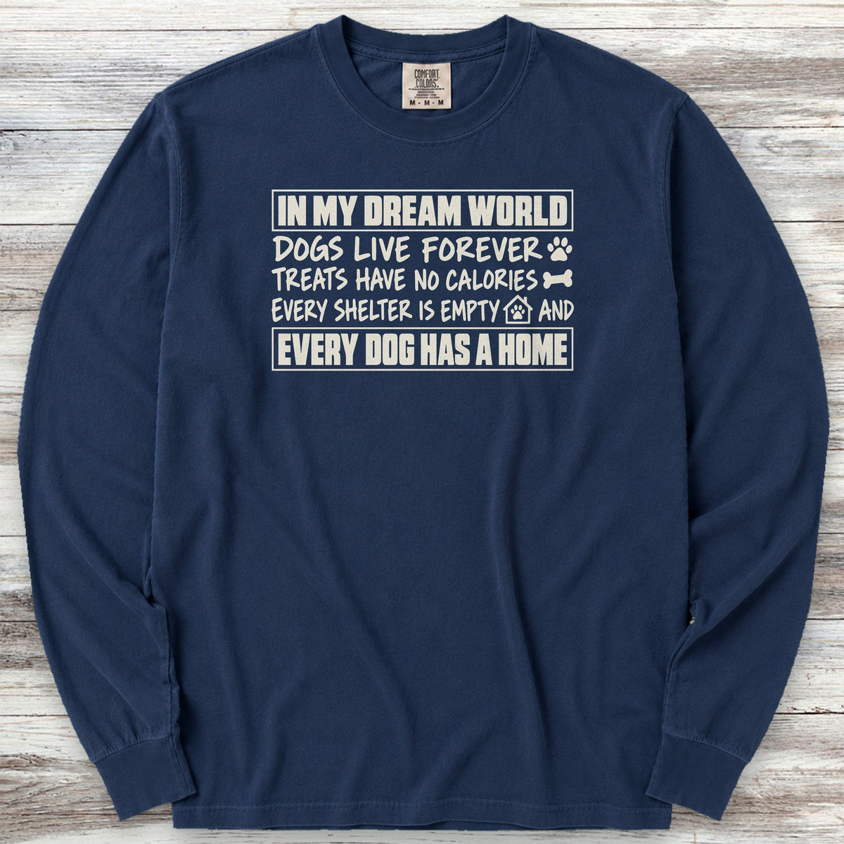 My Dream World Long Sleeve Tee - True Navy