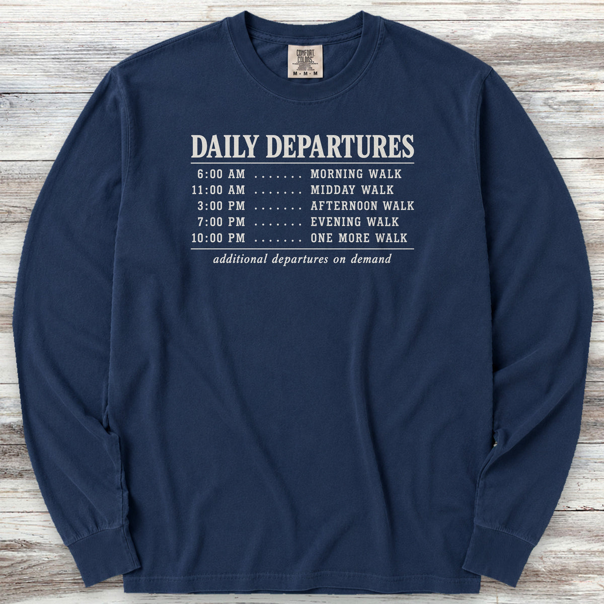 Daily Departures Long Sleeve Tee - True Navy