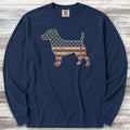 Jack Russell Vintage USA Long Sleeve Tee - True Navy