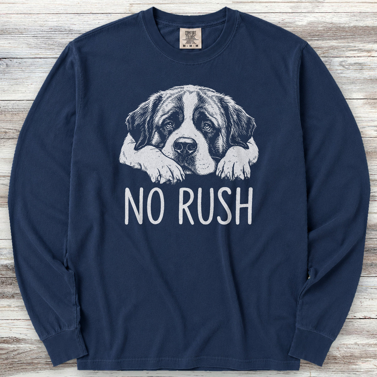 Saint Bernard No Rush Long Sleeve Tee - True Navy