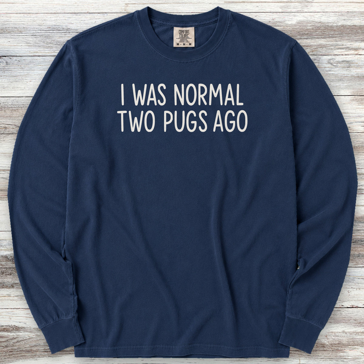 Pug Normal Long Sleeve Tee - True Navy