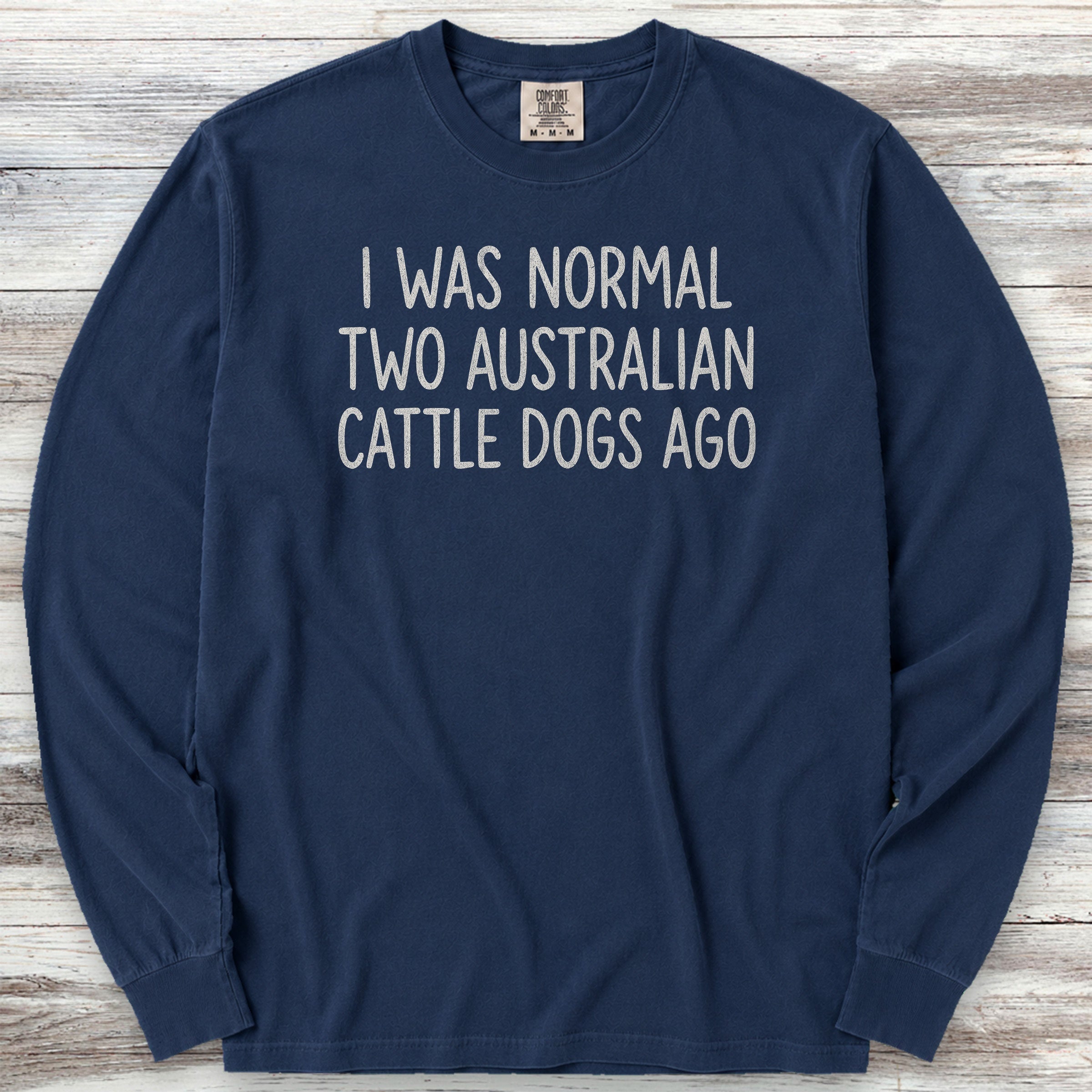 Australian Cattle Dog Normal Long Sleeve Tee - True Navy
