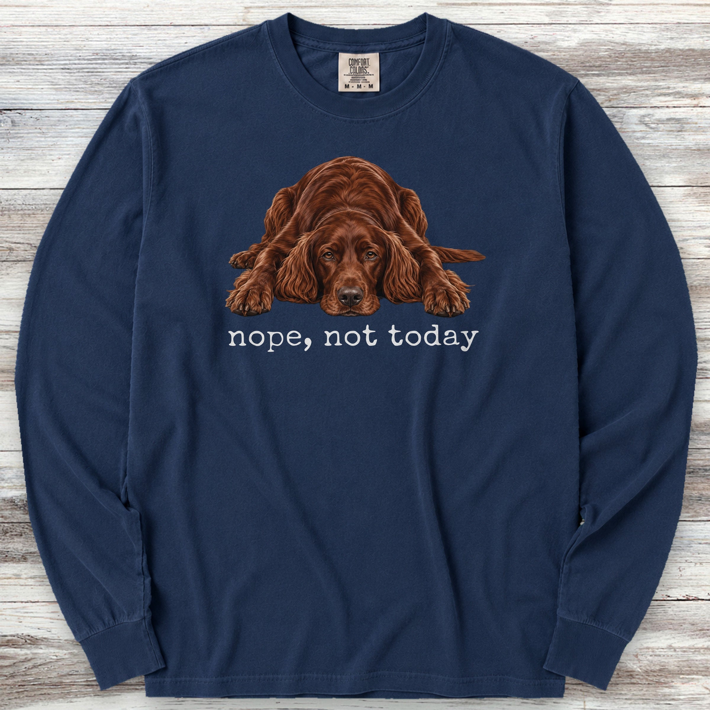 Irish Setter Nope Long Sleeve Tee - True Navy