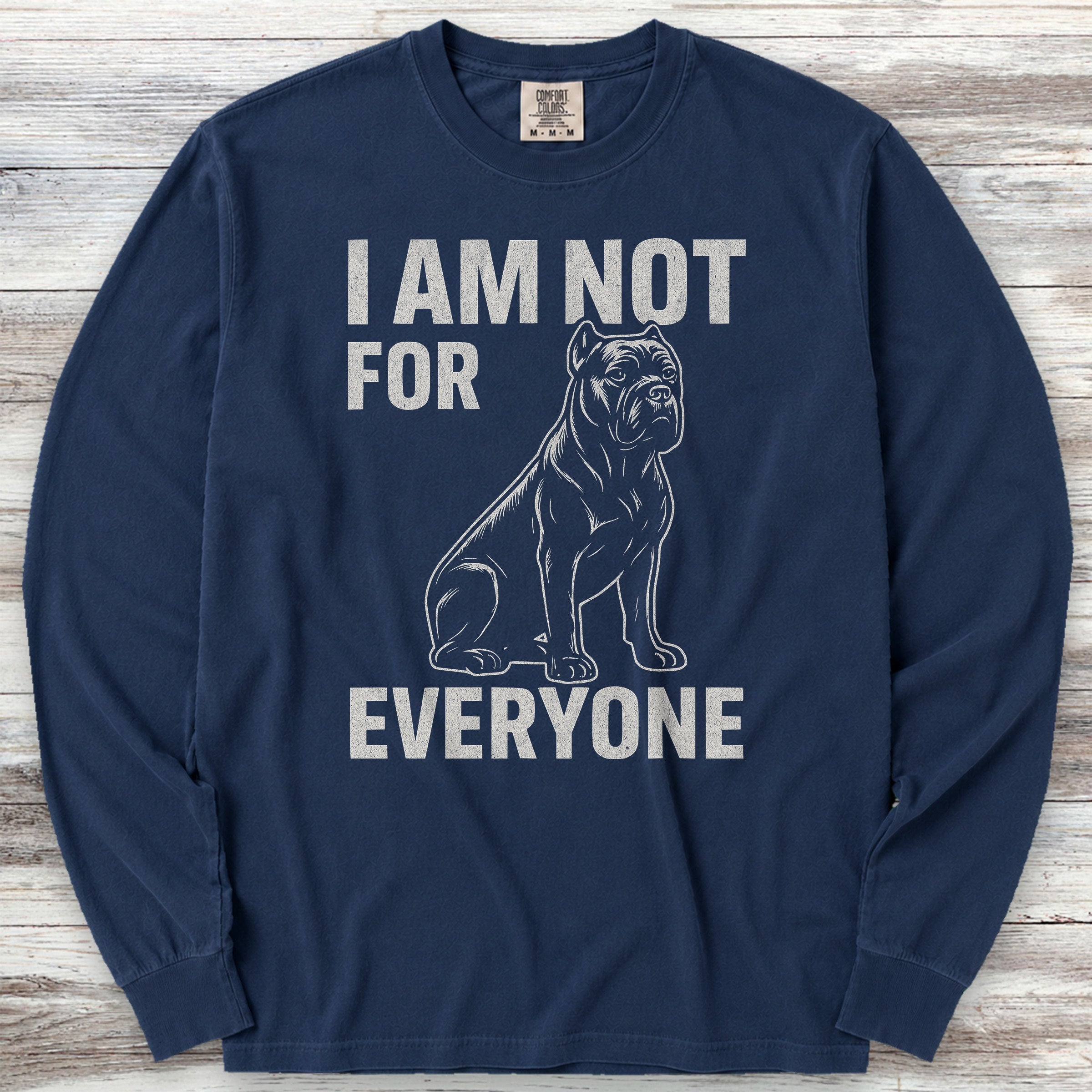 Cane Corso Not 4 Everyone Long Sleeve Tee - True Navy