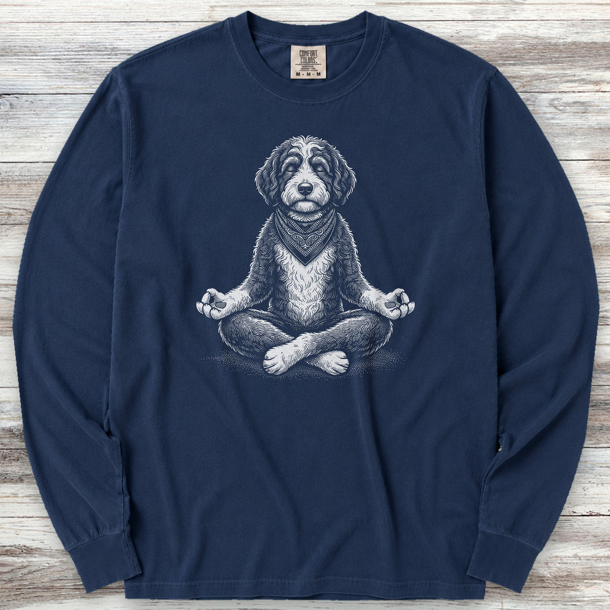 Bernedoodle Still Waters Long Sleeve Tee - True Navy