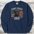 Cane Corso Dad Flag Long Sleeve Tee - True Navy
