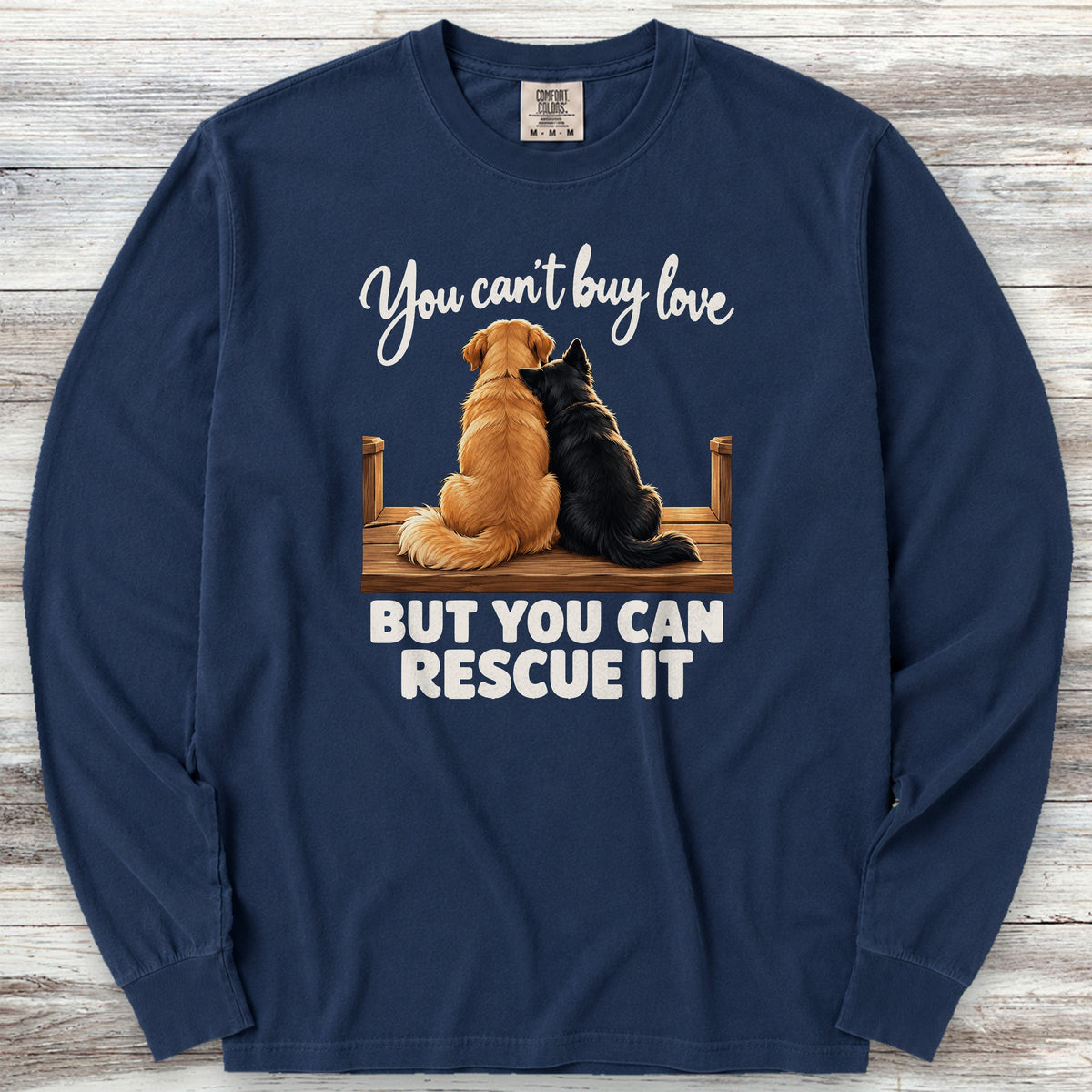 You Can Rescue Love Long Sleeve Tee - True Navy