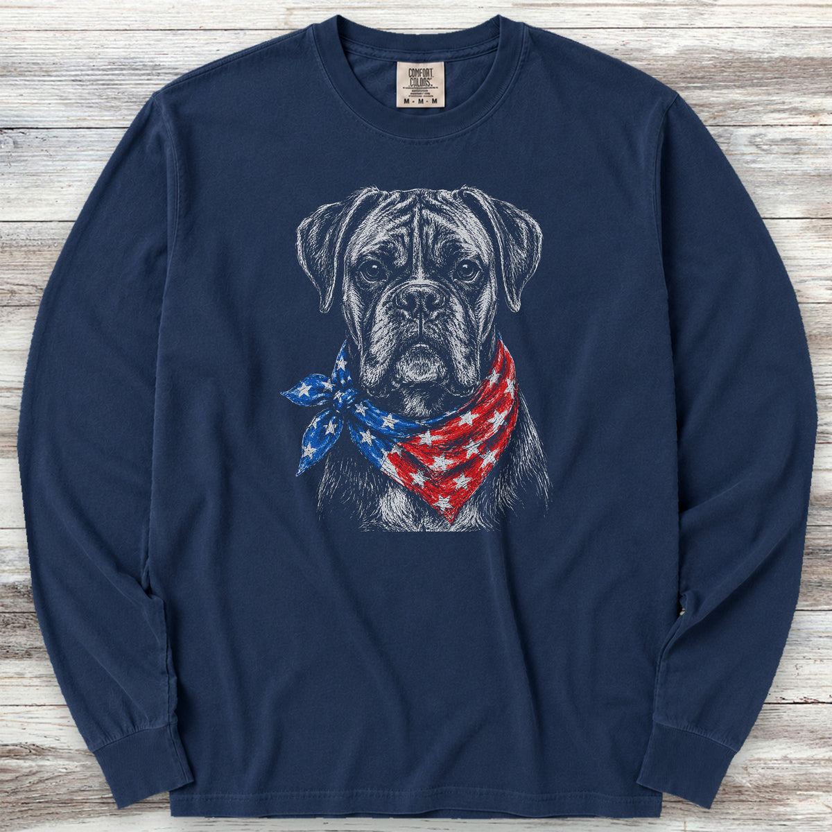 Boxer Patriot Long Sleeve Tee - True Navy