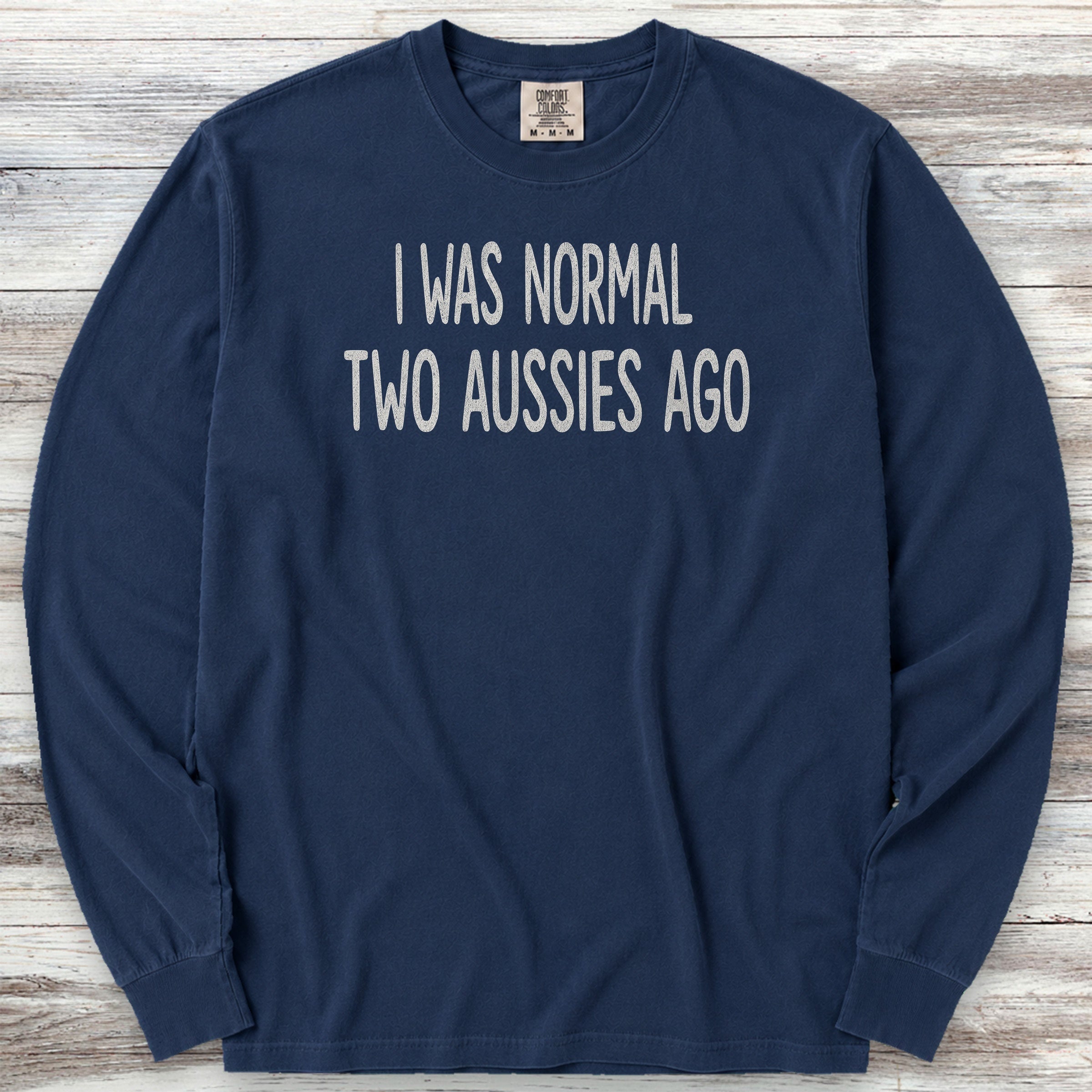 Australian Shepherd Aussie Normal Long Sleeve Tee - True Navy
