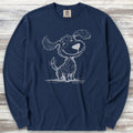 Doodle Sketch Long Sleeve Tee - True Navy