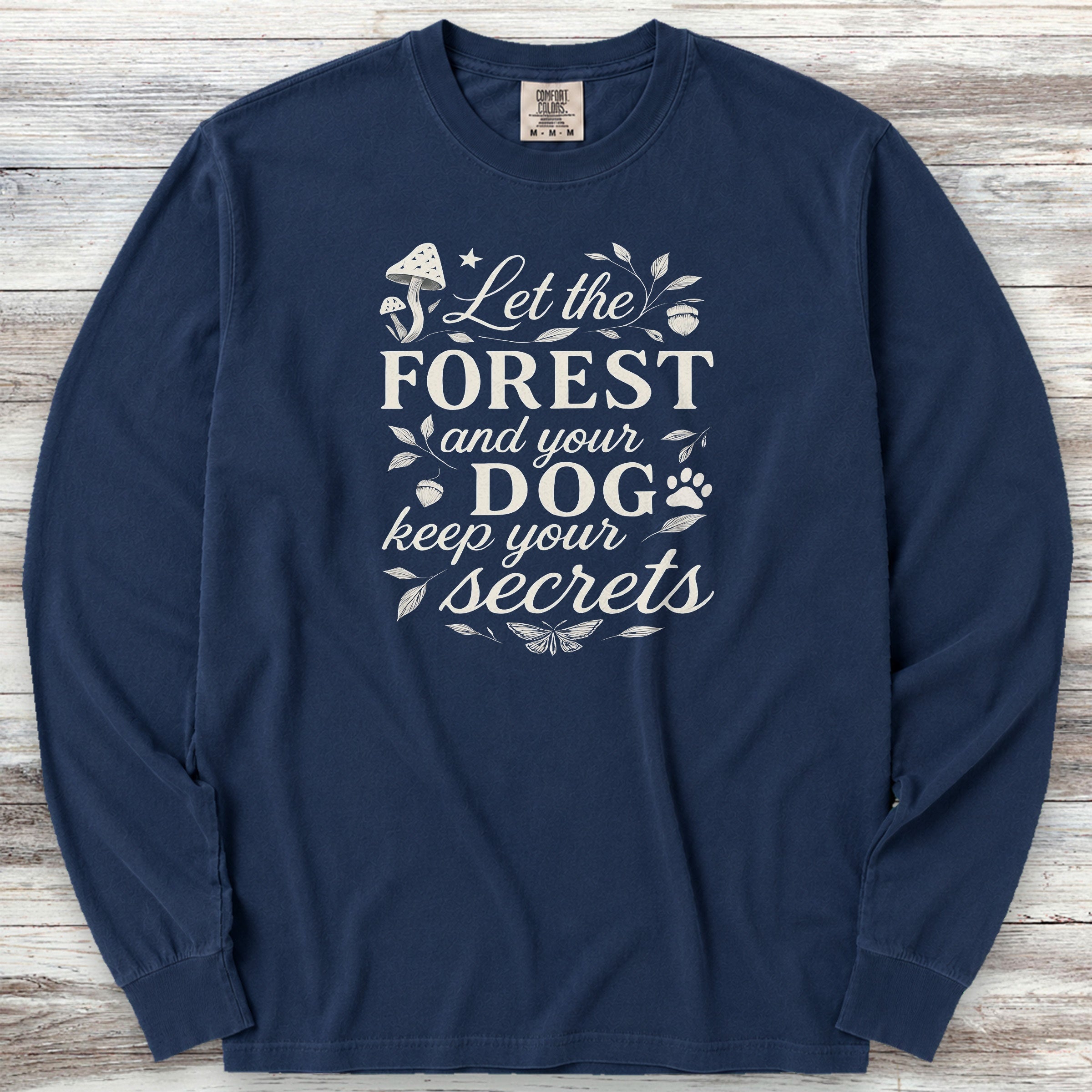 Secrets Long Sleeve Tee - True Navy