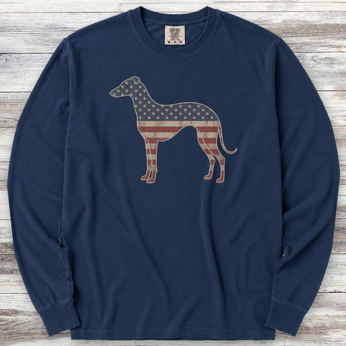 Whippet Vintage USA Long Sleeve Tee - True Navy