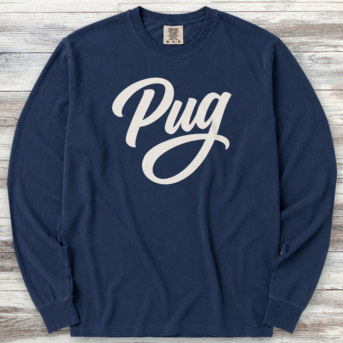 Pug Team Long Sleeve Tee - True Navy