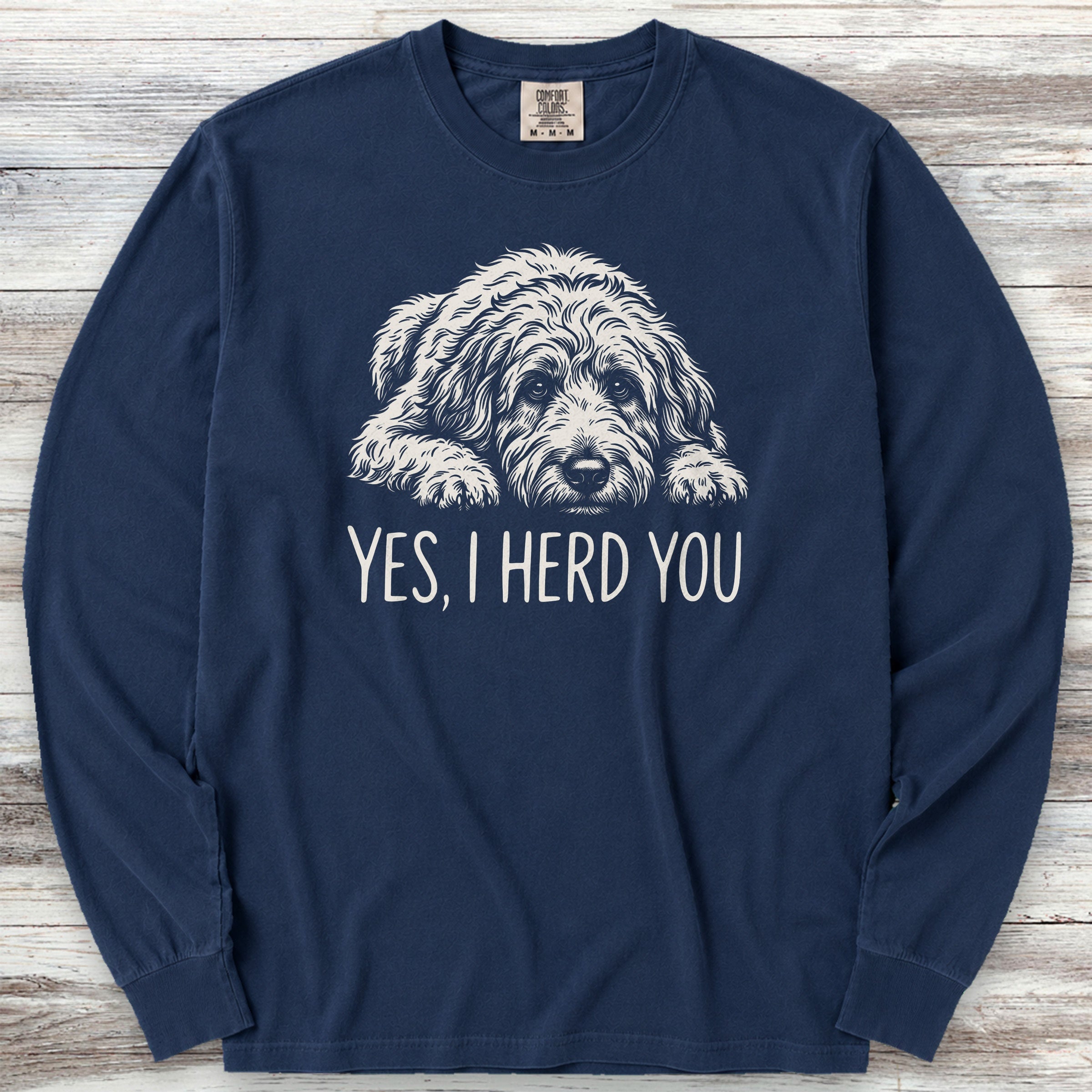 Doodle Herd You Long Sleeve Tee - True Navy
