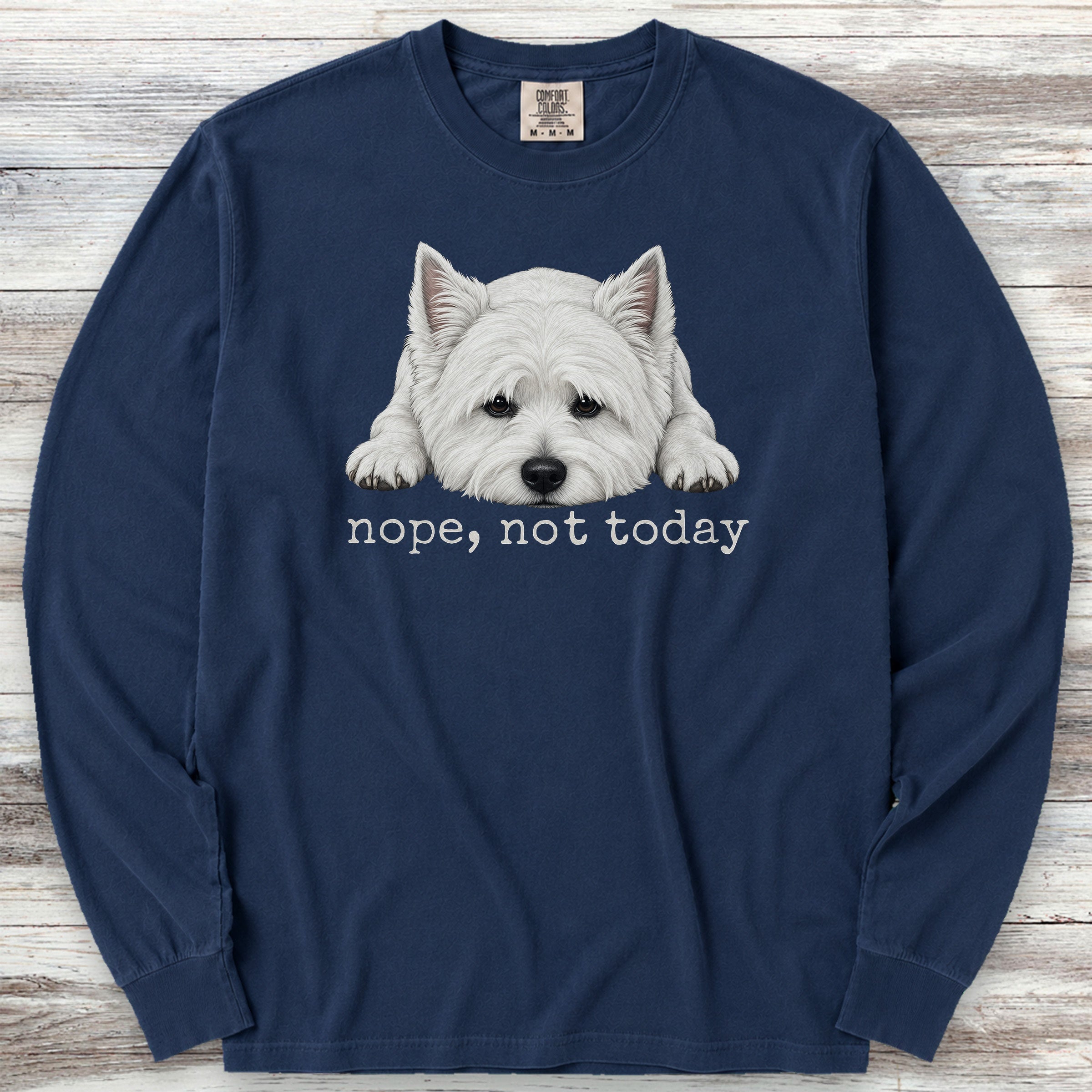 West Highland Nope Long Sleeve Tee - True Navy