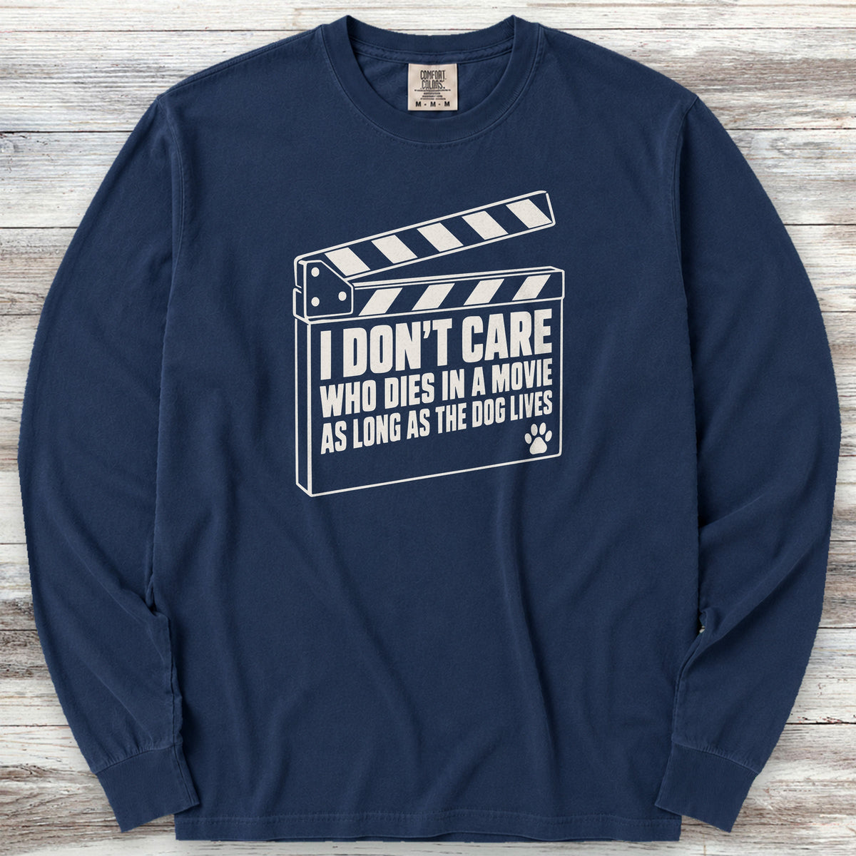 The Dog Lives Long Sleeve Tee - True Navy