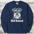 Schnauzer Old School Long Sleeve Tee - True Navy