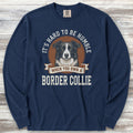 Border Collie Humble Long Sleeve Tee - True Navy