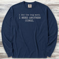 Corgi Dog Math Long Sleeve Tee - True Navy