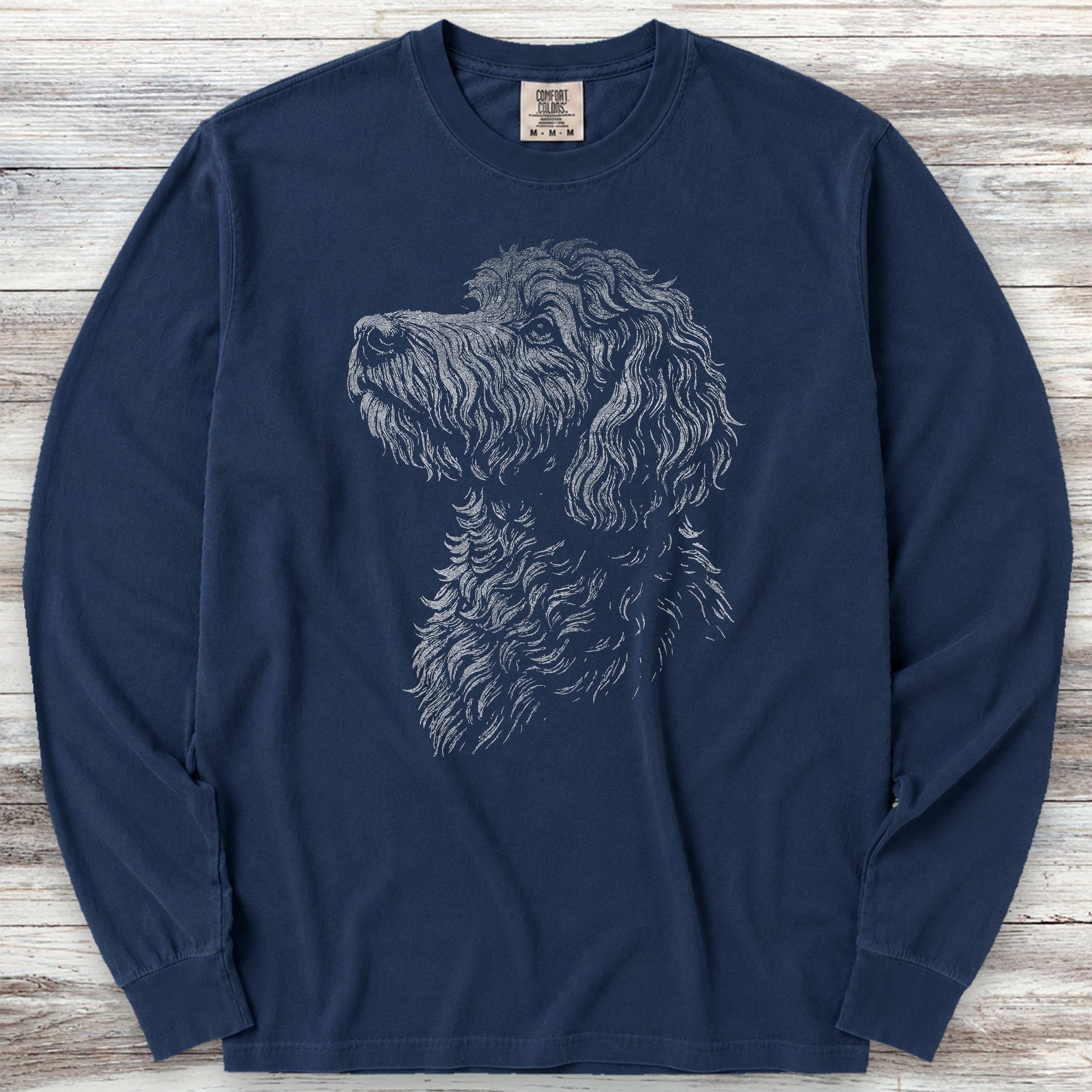 Doodle Loyalty Long Sleeve Tee - True Navy