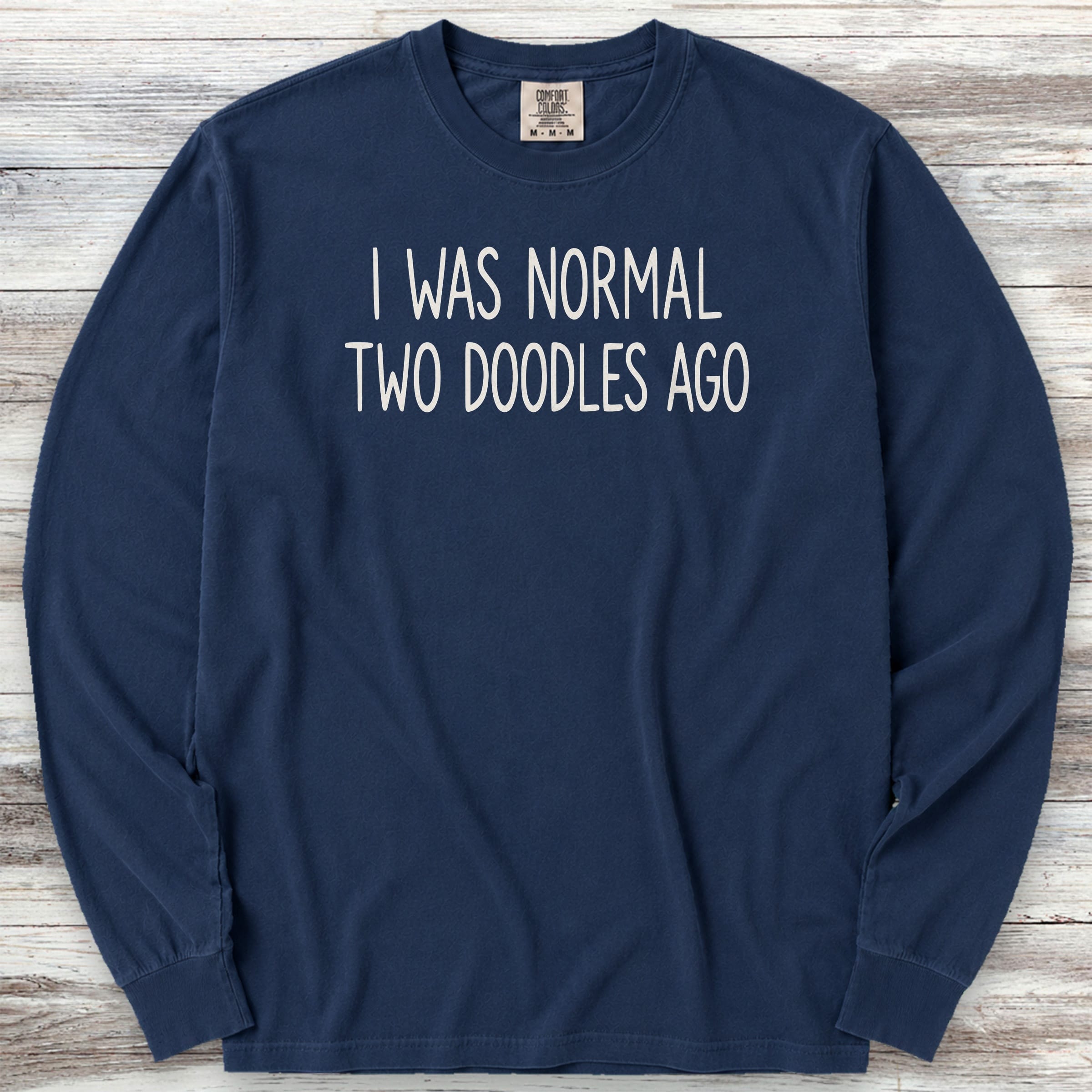 Doodle Normal Long Sleeve Tee - True Navy