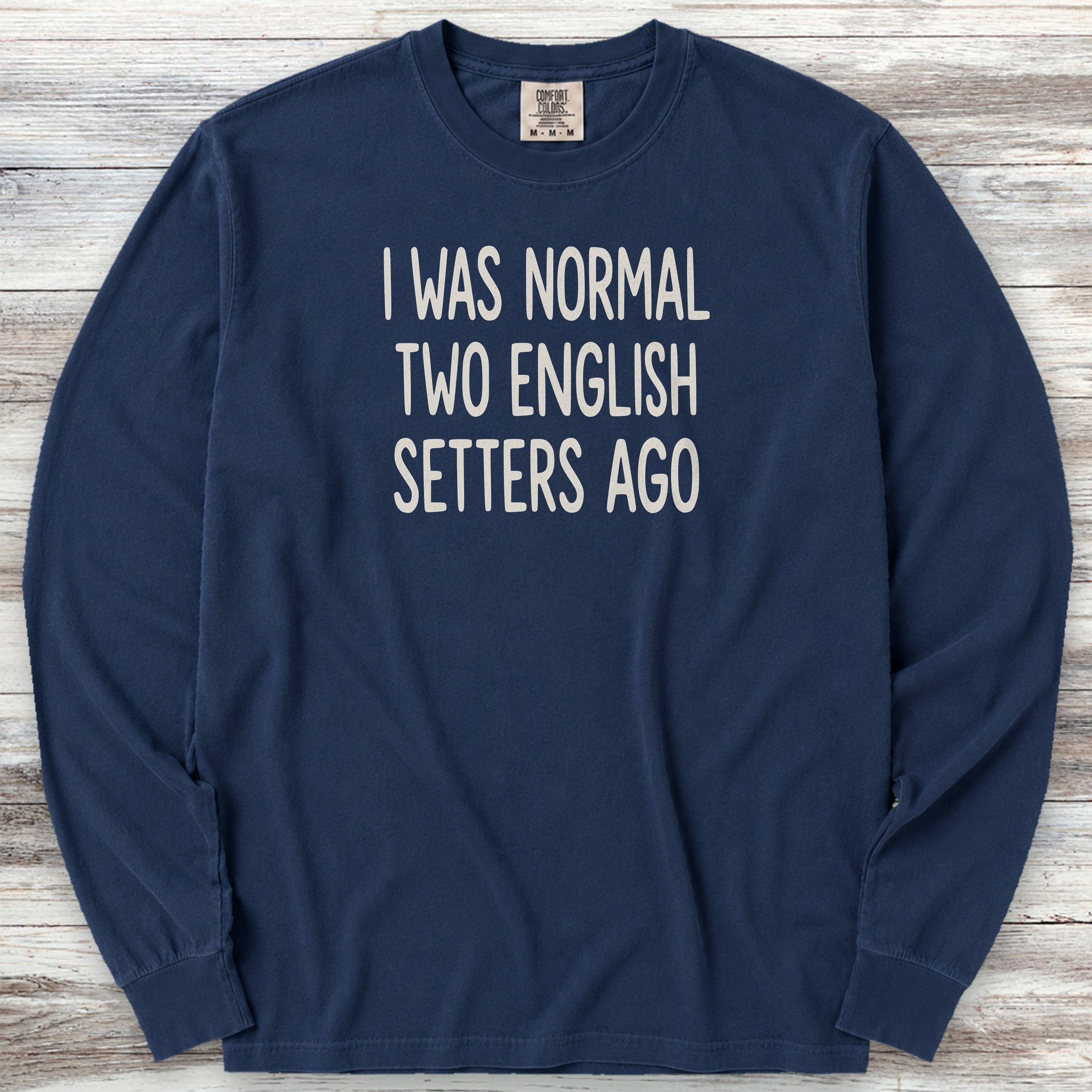English Setter Normal Long Sleeve Tee - True Navy