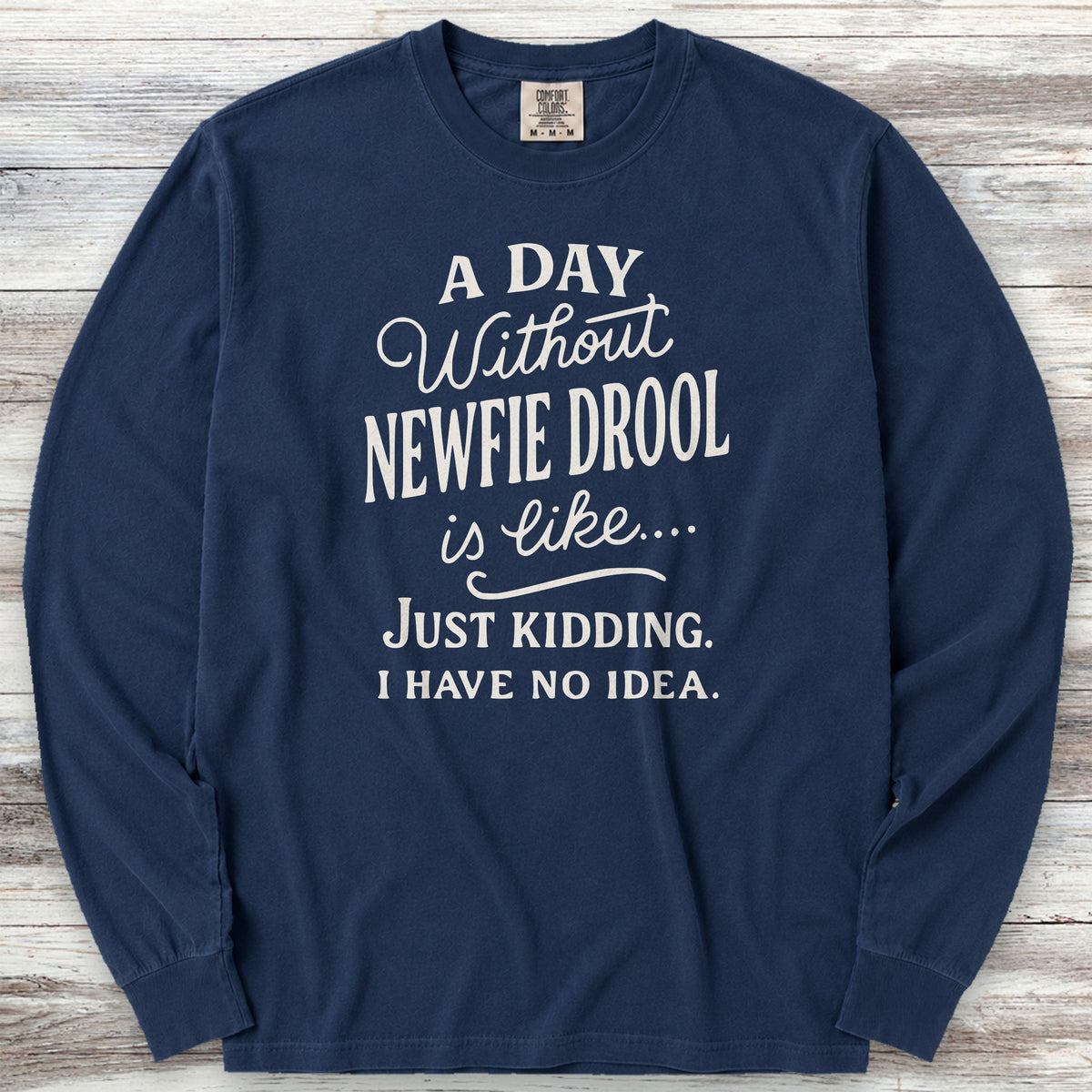 Newfoundland Drool Days Long Sleeve Tee - True Navy