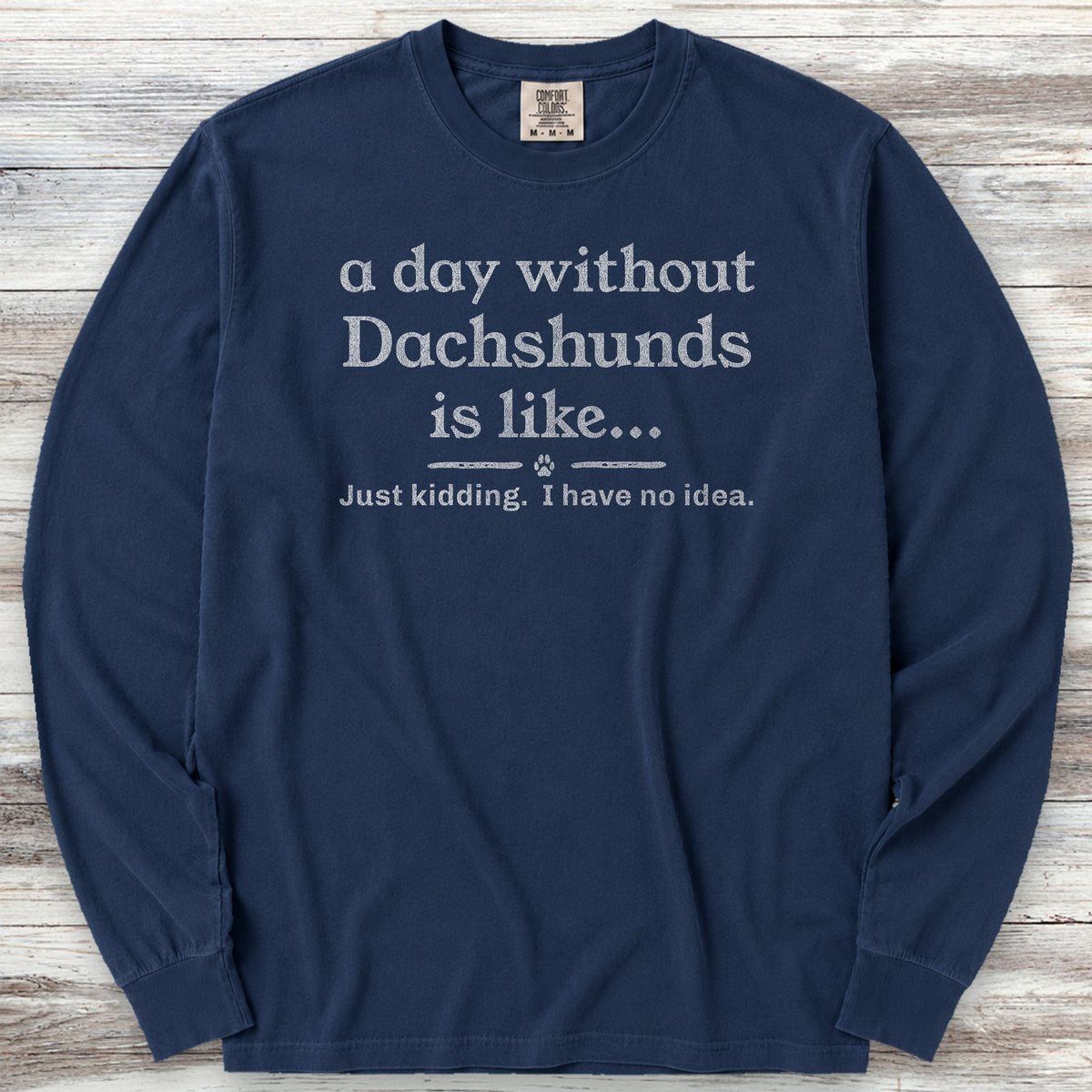Dachshund Days Long Sleeve Tee - True Navy