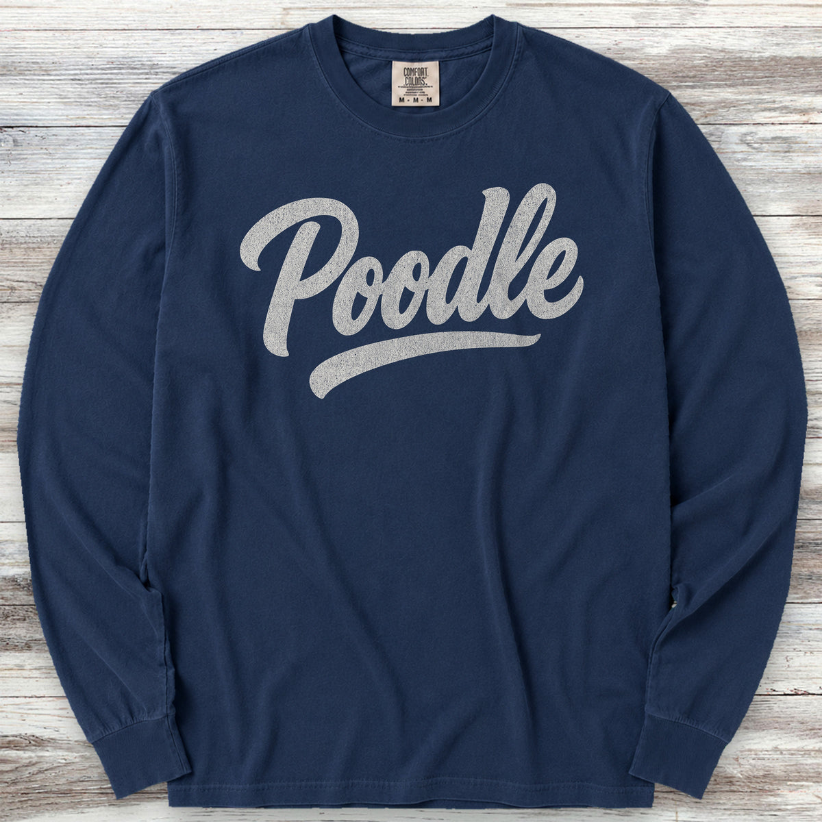 Poodle Team Long Sleeve Tee - True Navy